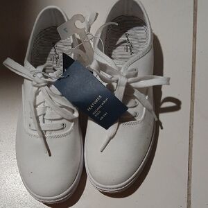 Classic White Lace-Up Sneakers